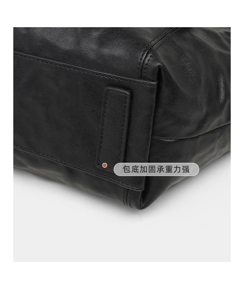 Túi tote da nữ đáy rộng dáng đeo nách — đen, Lời bài hát: Black (Public Version) chi tiết 21
