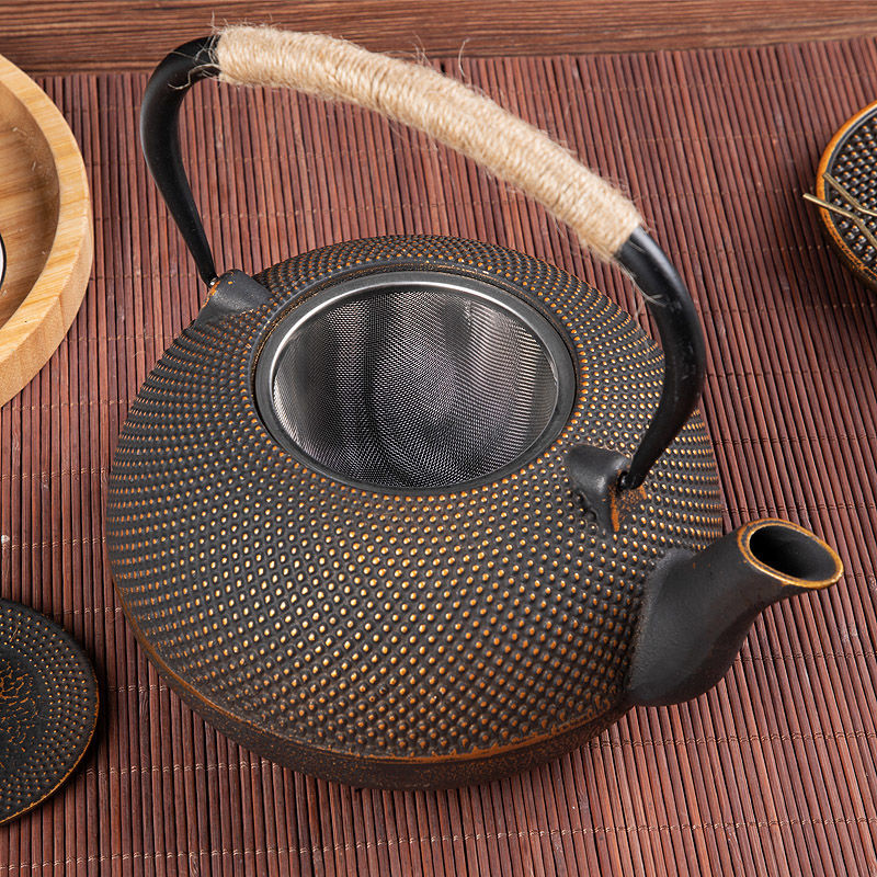 铸铁茶壶围炉炭火炉明火加热专用手工生铁壶无涂层烧水壶泡