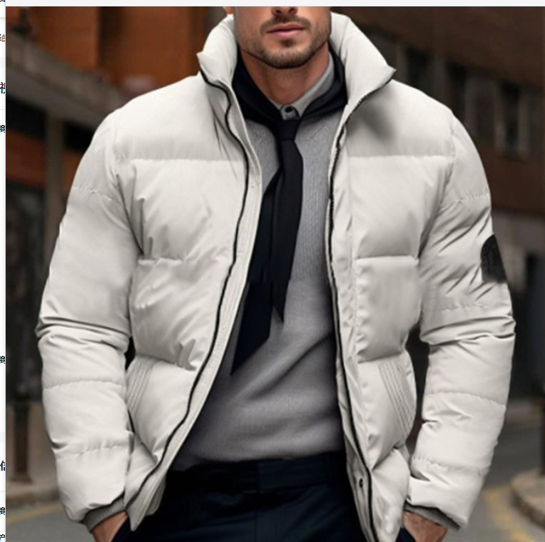 Herrenbekleidung Herbst und Winter Dicker Baumwollmantel für Herren Baumwolljacke mit europäischem Größenetikett für Herren Brotmantel Lässiger Baumwollmantel in großer Größe_voghion.com