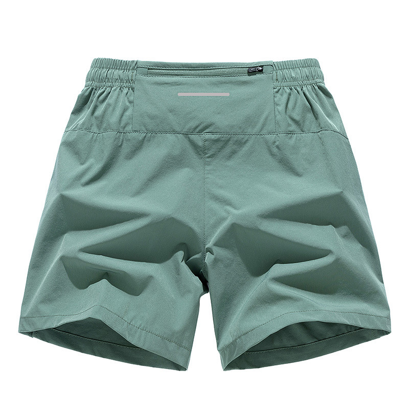 Summer Ice Sports Shorts with Back Pockets for Men, Casual Loose Elastic Beach Running Fitness Quick-Drying Men's Two-Piece Style Summer Ice Sports Shorts with Back Pockets for Men, Casual Loose Elastic Beach Running Fitness Quick-Drying Men's Two-Piece Style