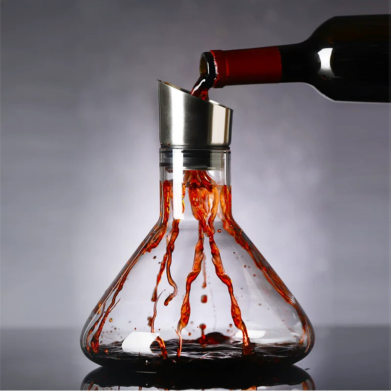 Fast crystal wine decanter, pocket flask, big wine dispenser, wholesale