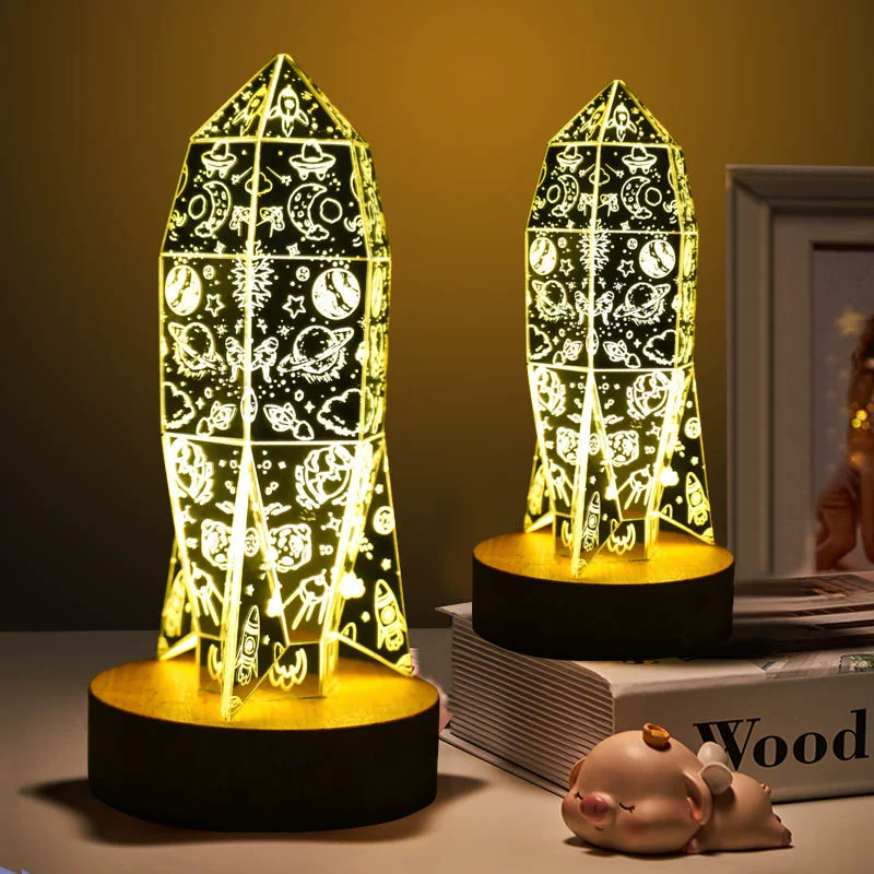 Подарок на день рождения для друзей DIY ручной работы ракета Танк ночник зеркало настольное украшение зеркало высокая атмосфера