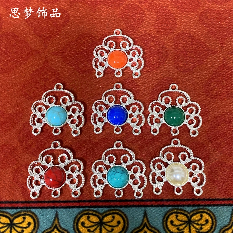 Монгольский этнический головной убор шляпа костюм Пояс аксессуары для волос Головные уборы ручной работы DIY материальные аксессуары SM7480