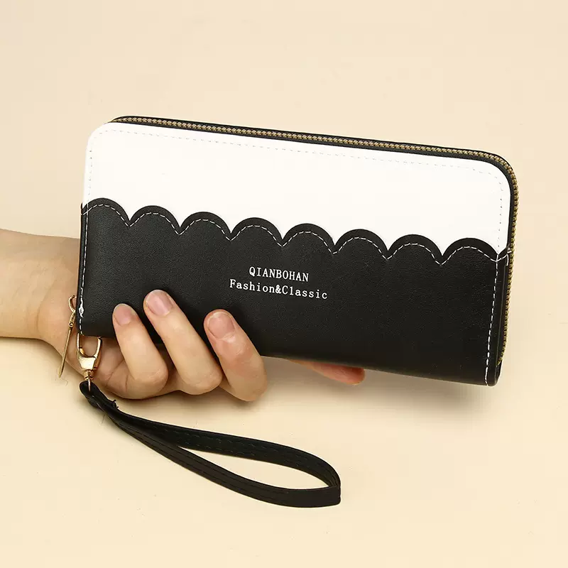 长款钱包 pu学生女士手拿钱夹 多卡位时尚手机包女士钱包厂家批发