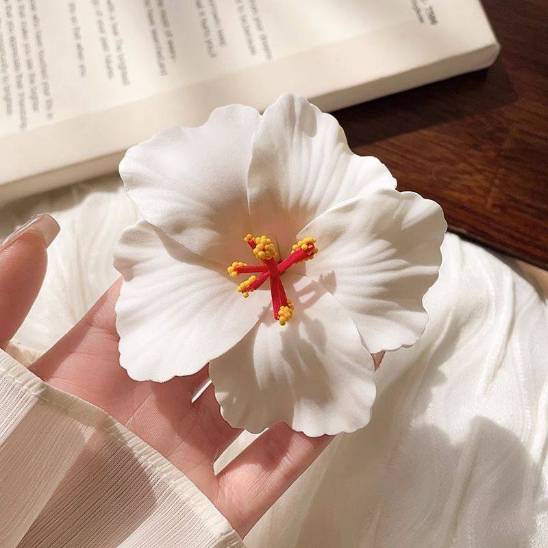 3#Horquilla de frangipani blanca de aproximadamente 9.5 cm.