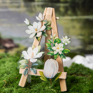 Moonlight Series Beautiful Day Flower Theme Pet Sticker DIY Handbook Collage Decoration Material