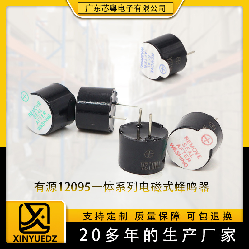 有源12095一体蜂鸣器3V5V12V24V直流TMB12A0312A0512A12蜂鸣器