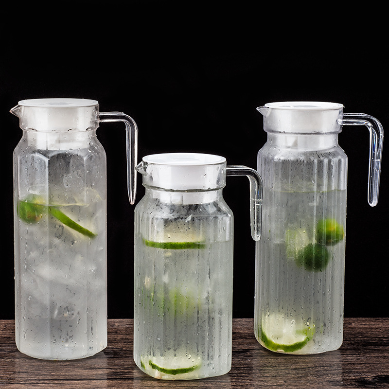 PC acrílico hervidor de agua fría hervidor de agua fría hervidor de plástico doméstico resistente a altas temperaturas bar restaurante hervidor de jugo de gran capacidad