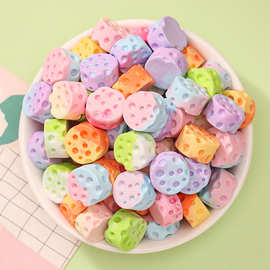 仿真微缩食玩双色煤球奶酪 儿童玩具贴片diy奶油胶材料娃娃机饰品