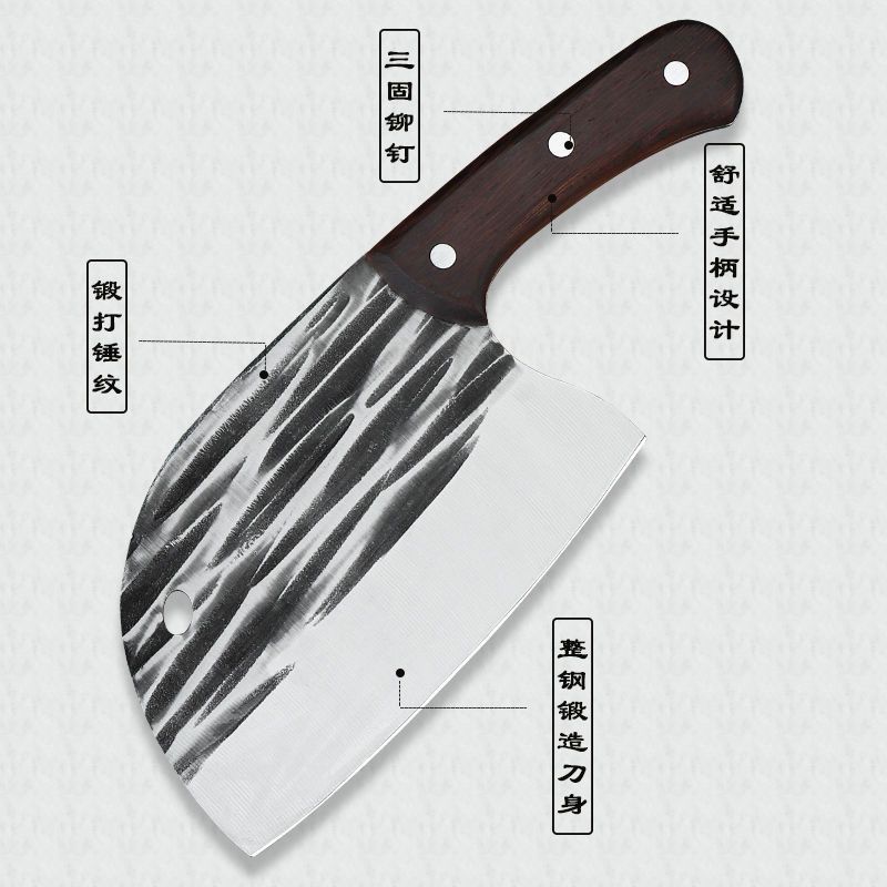 Buena Cleo cuchillo de cocina hogar forjado de acero inoxidable cuchillo rebanador de cocina super rápido chef afilado cortador de hueso especial