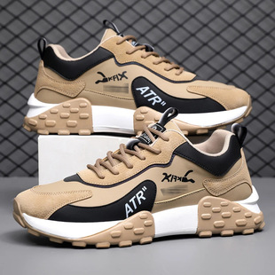Spring and Autumn New Men's Shoes Fashion Versatile Casual Height-Increasing Thick-Soled Comfortable Lightweight Men's Trendy Running Sneakers