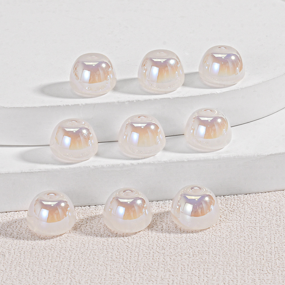 11x8mm resina de color fantasma arena flotante manzana cuentas de agujero a través de cuentas manuales DIY accesorios de cuentas de mano joyas cuentas de barril