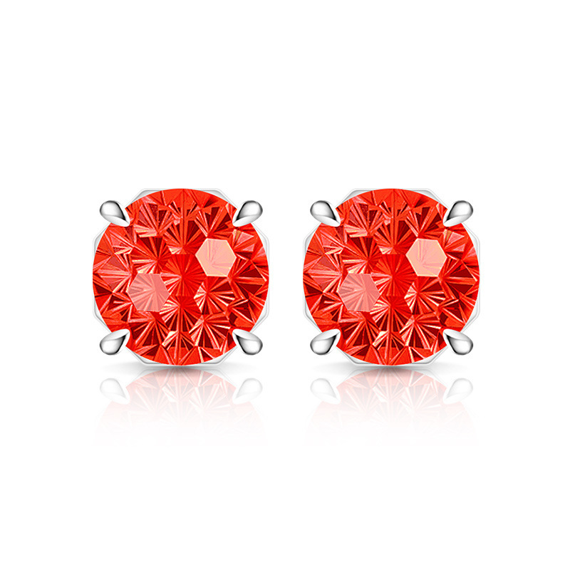 Octagonal Gemstone Drop Stud Earrings For Women Elegant Design_voghion.com