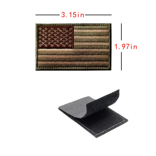 American Embroidered Velcro Seal Cloth Patch Outdoor Bag with Stars and Stripes Tactical Military Patch Badge