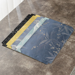 Chinese-style Waterproof Dry-Pour Tea Mat — Cotton & Linen, Water-Resistant Table Mat with Thickened Design, Perfect for Tea Cups and Tea Ceremony Accessories