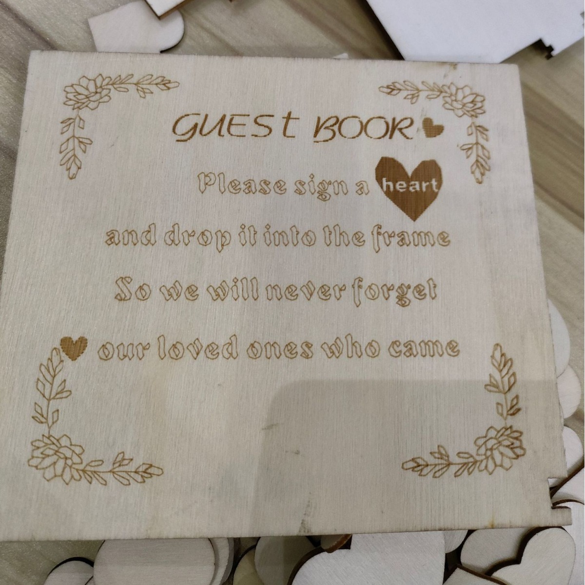 Wooden Wedding Guest Book