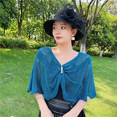 ニットショール、レイジープルオーバー、スカーフ、春夏のおしゃれなアウター、日焼け止め、エアコン付きルームショルダー、肩パッド、チョッキ、フェイクカラー