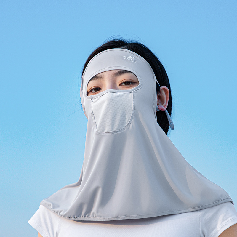 防曬面罩女防紫外線全臉護頸夏季冰絲防曬女護眼角透氣臉基尼
