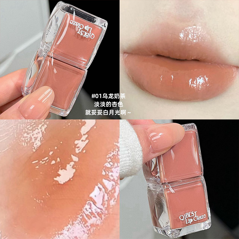 QIBEST琉璃冰镜面唇釉  清透水光嘟嘟玻璃唇素颜显白韩系少女唇釉|undefined