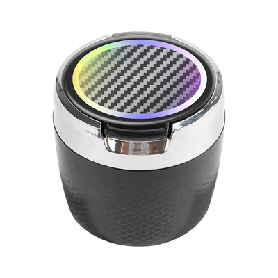Car ashtray Ash Ashtray, Creative Ceramic - short-carbon-fiber-pattern-logo-ceramic-linersingle