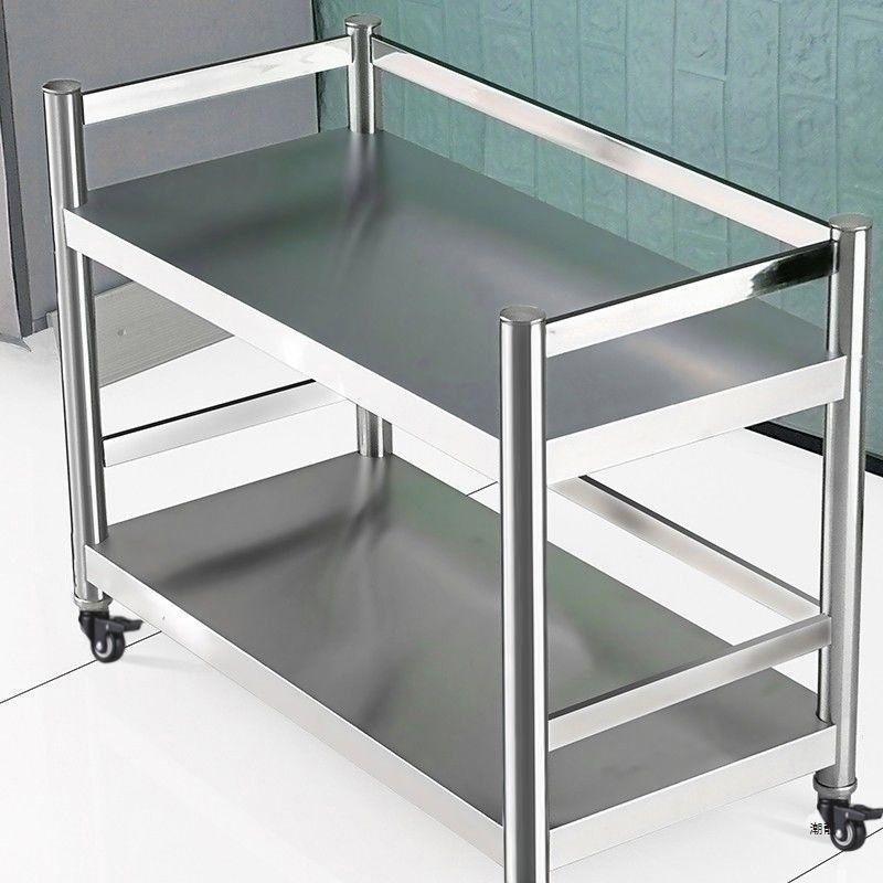 Thickened removable fenced stainless steel kitchen shelves…