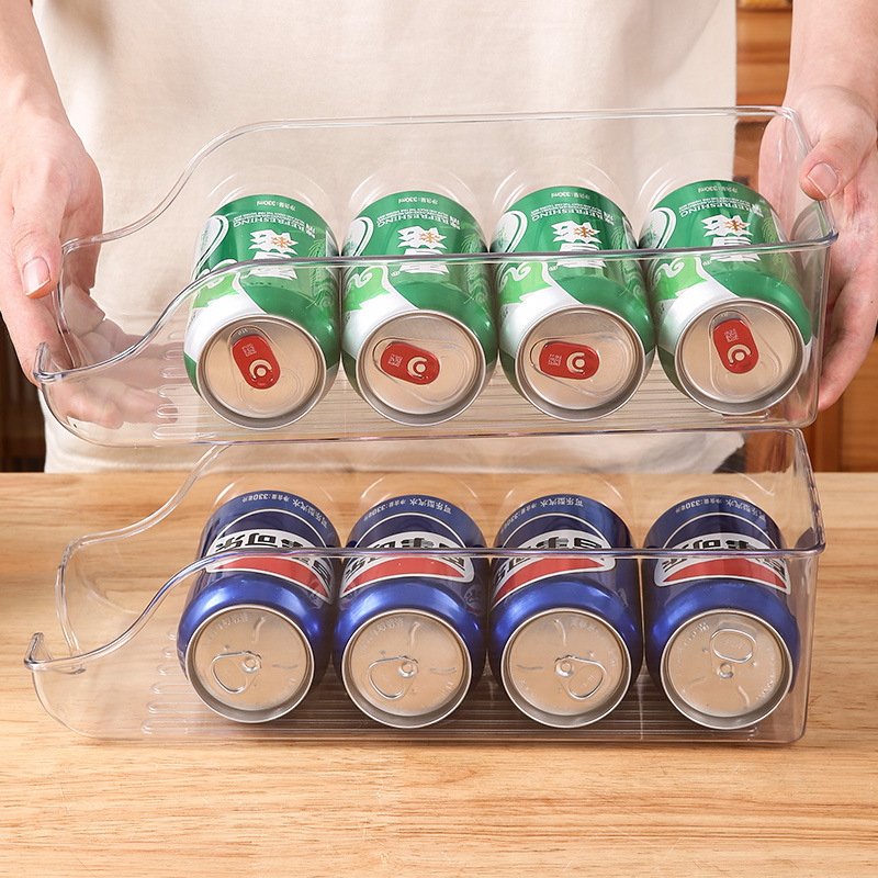 Refrigerator Pet Beverage and Cola Storage Box Kitchen Vegetable and Fruit Refrigerator Storage Organizer Drawer-Type Preservation Box