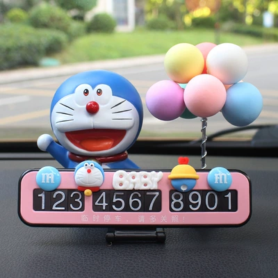 Nömrəli dayanma kartı – Cute Popular Doll, Car Moving - pink-parking-card-station-cat-colored-ball