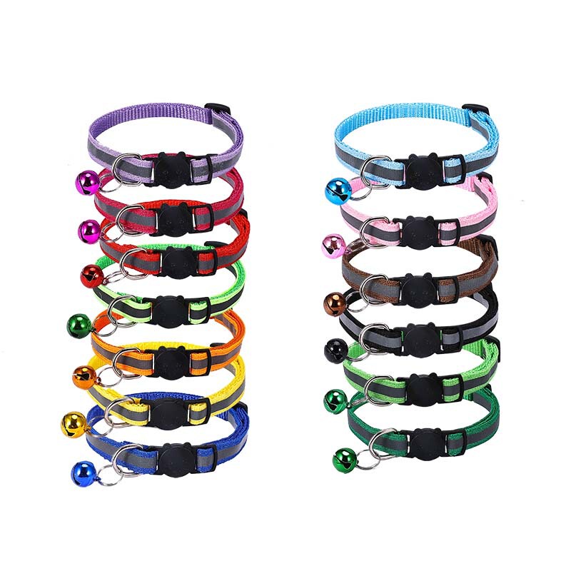 Cross-border Pet Supplies Cat Collar Cartoon Cat Head Color Bell Pet Accessories Reflective Dog Collar Cross-border Pet Supplies Cat Collar Cartoon Cat Head Color Bell Pet Accessories Reflective Dog Collar