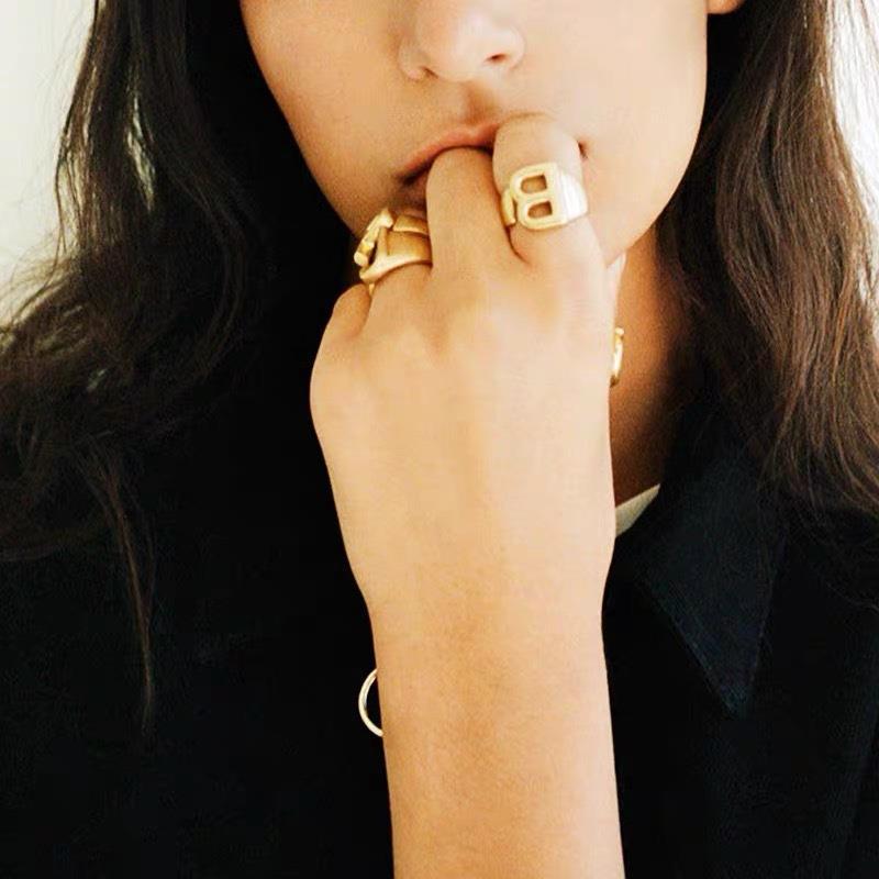 Fashion Letter Copper Plating Open Ring 1 Piece