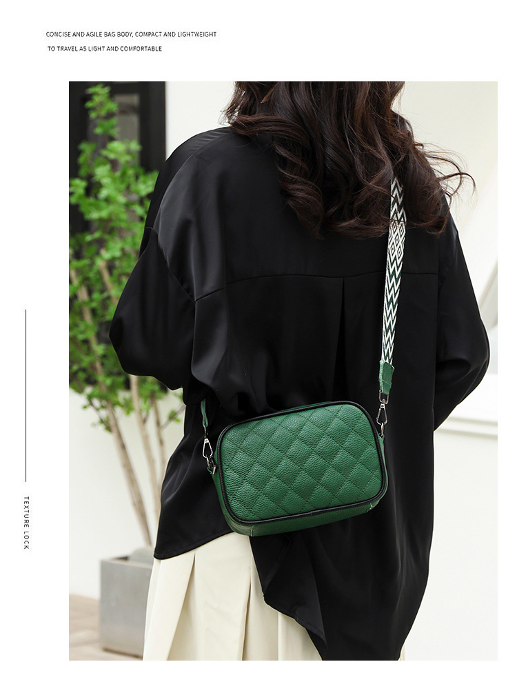 Women's Crossbody Bag Versatile Diamond Leather Shoulder Bag_voghion.com