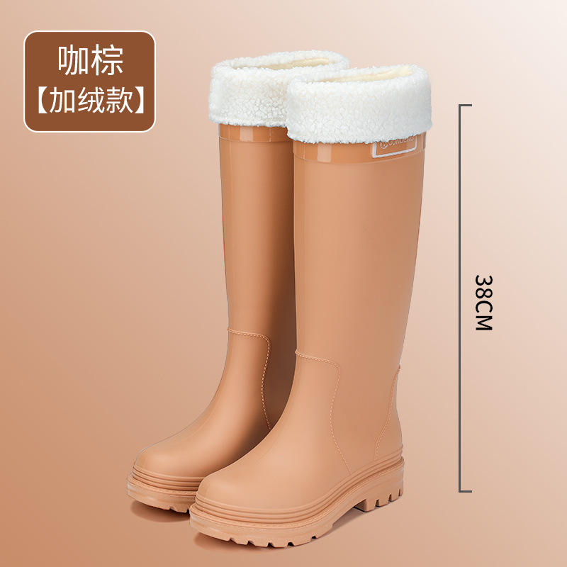 外贸日韩高筒雨鞋女成人水靴防水防滑外穿雪地靴跨境跨境爆款女靴|undefined