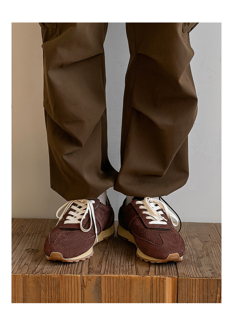 3699 Retro Jogging Shoes For Men And Women Couples Hand Woven Sports Shoes Thick Soled Height Enhancing Pointed Toe German Training Shoes_voghion.com