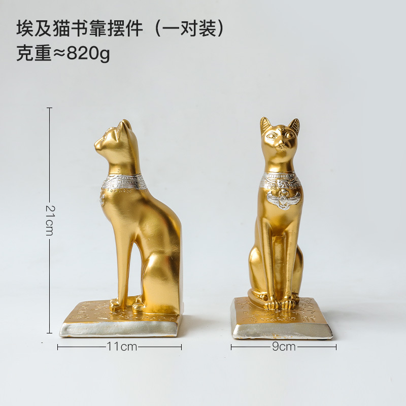 創意異域風情エジプト猫置物樹脂工芸品実用装飾書ろうそく台ソフトプレゼント|undefined