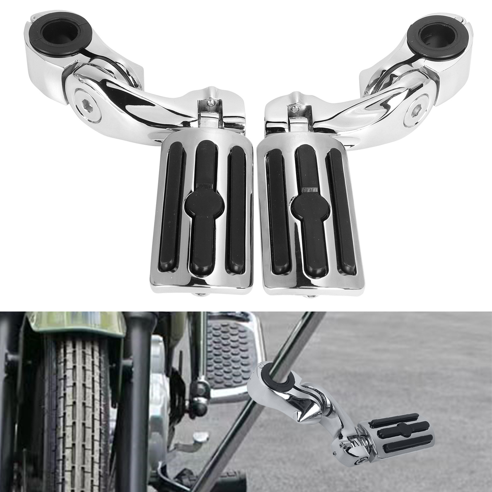 Suitable for Harley Road King Street Glide Modified Aluminum Alloy Footrests Motorcycle Modification Parts