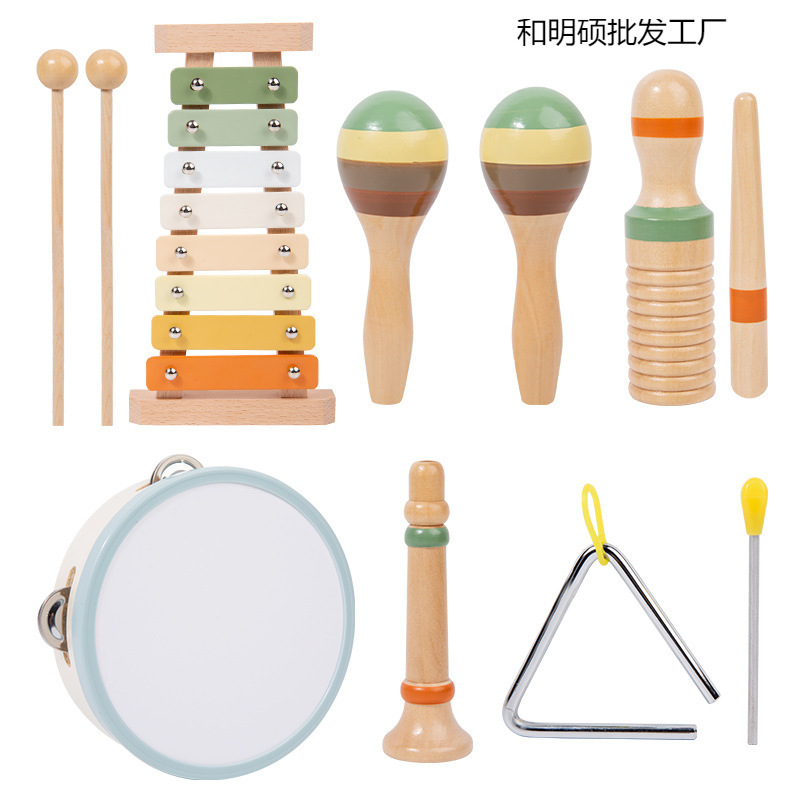 ORFF 어린이 타악기 음악 조기 교육 8 톤 구타 피아노 박수 드럼 구타 공 손 구타 드럼 장난감
