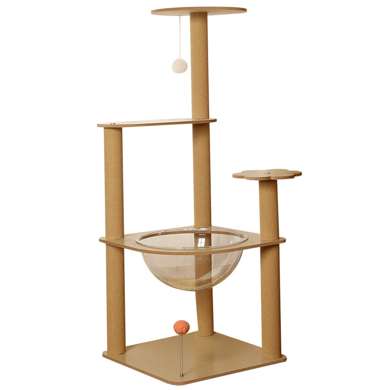 Cat climbing frame vertical sisal scratching post multi-layer climbing frame space capsule cat jumping platform summer hammock cat frame cat scratching board