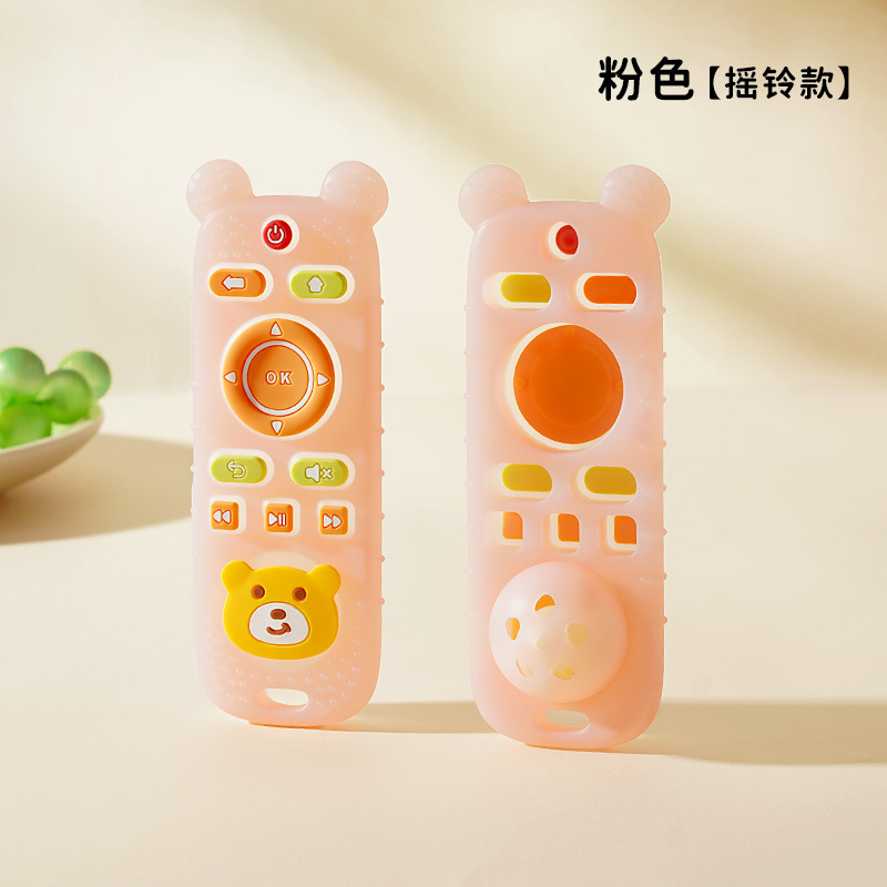 Control remoto goma de dientes para bebés palito de dientes para el apetito pequeño mes de edad goma de mordida 4 meses de silicona para bebés puede roer juguetes