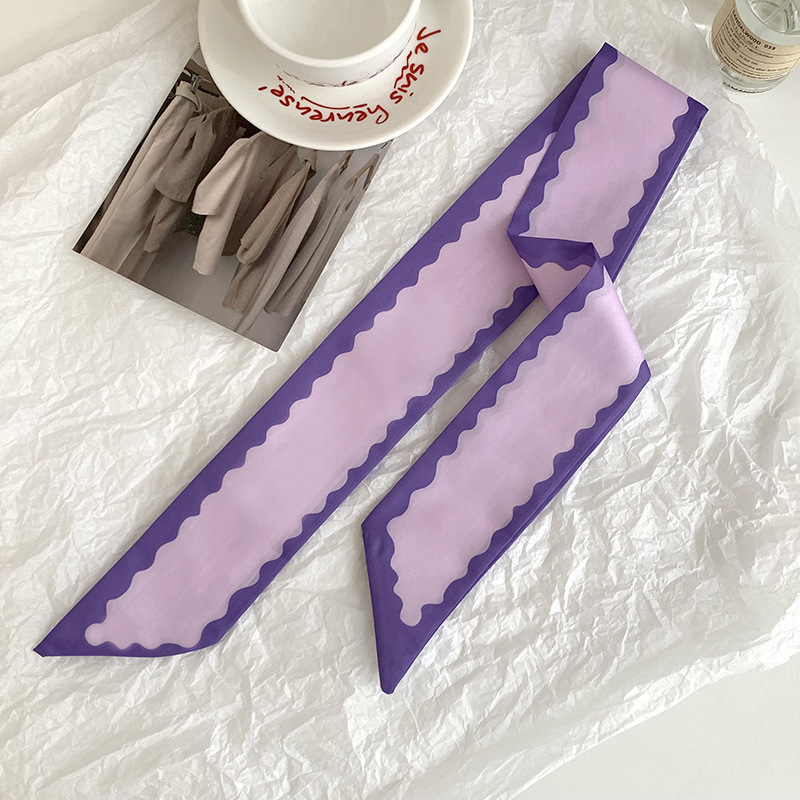 Pañuelo de seda, banda larga, decoración de alta calidad, bufanda pequeña, cinturón multiusos, diadema de cuerda de súper hada francesa, cinturón para el cabello, serpentina para el cabello