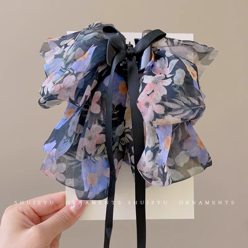 Gran clip de agarración de arco de caballo de cola de caballo baja mujer cabeza trasera mitad de cabello de tiburón clip de cabello de princesa en fuga