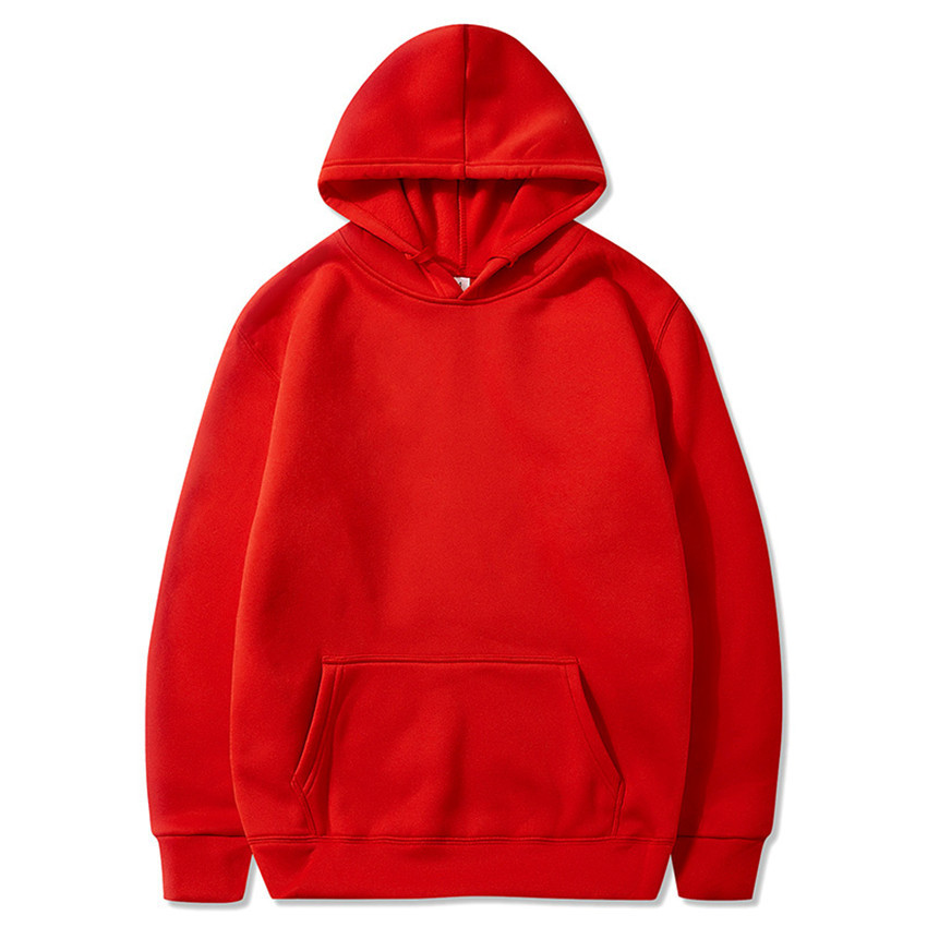 Men's Clothing Models Plus Velvet Thickened Hooded Jacket Solid Color Light Board Blank Hoodie Wholesale LOGO Printing Tide_voghion.com