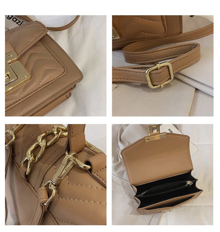 Mode beilufige kleine quadratische Tasche einfarbig Schulter Messenger Bag Grohandelpicture15