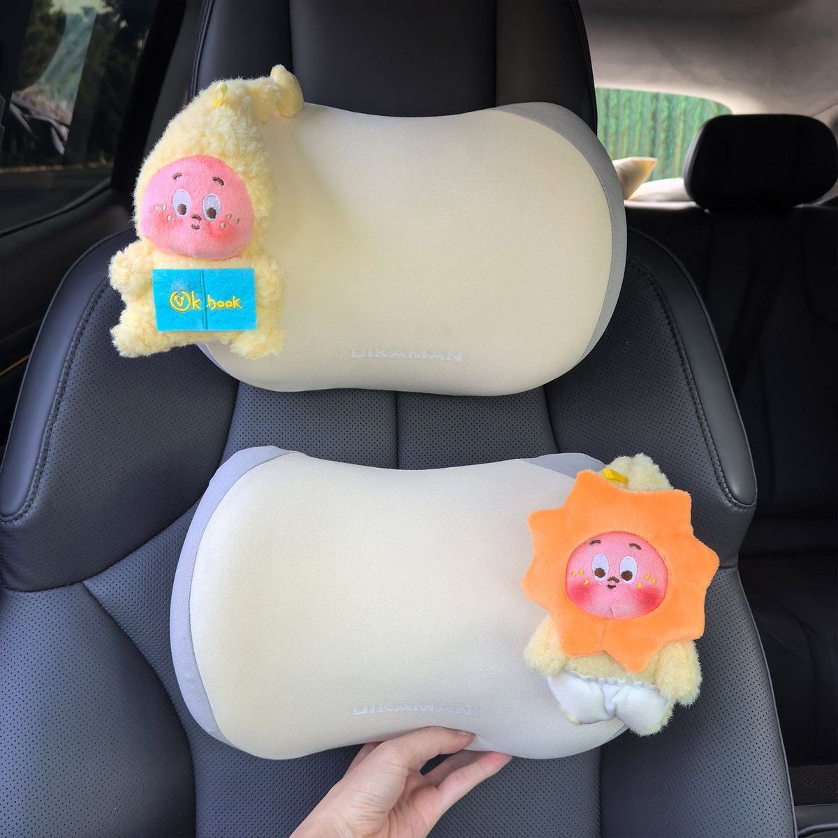 2026 New Model Car Headrest Memory Foam Car Seat Neck Pillow Cute Car Neck Support Pillow