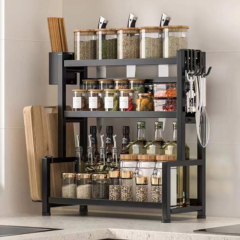 Kitchen seasoning shelf, chopsticks, chopsticks, blade, multi -function seasoning, kitchen utensils, kitchen utensils, multi -layer storage shelf