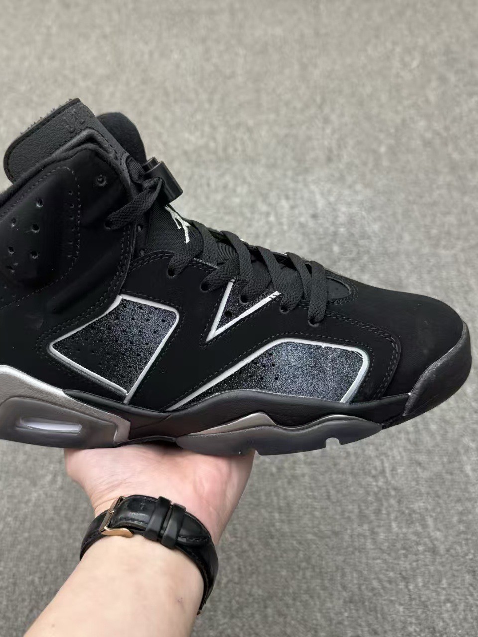 Zapatillas de Baloncesto de Caña Alta con Cámara de Aire AJ6, Cuero y Caucho, Amortiguación, para Deporte