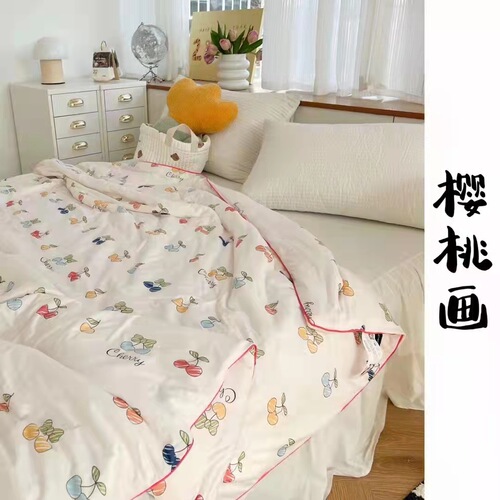 Summer children's cartoon summer cool quilt for toddlers nap air-conditioned quilt double knitted cotton thin quilt type A knitted cotton summer quilt
