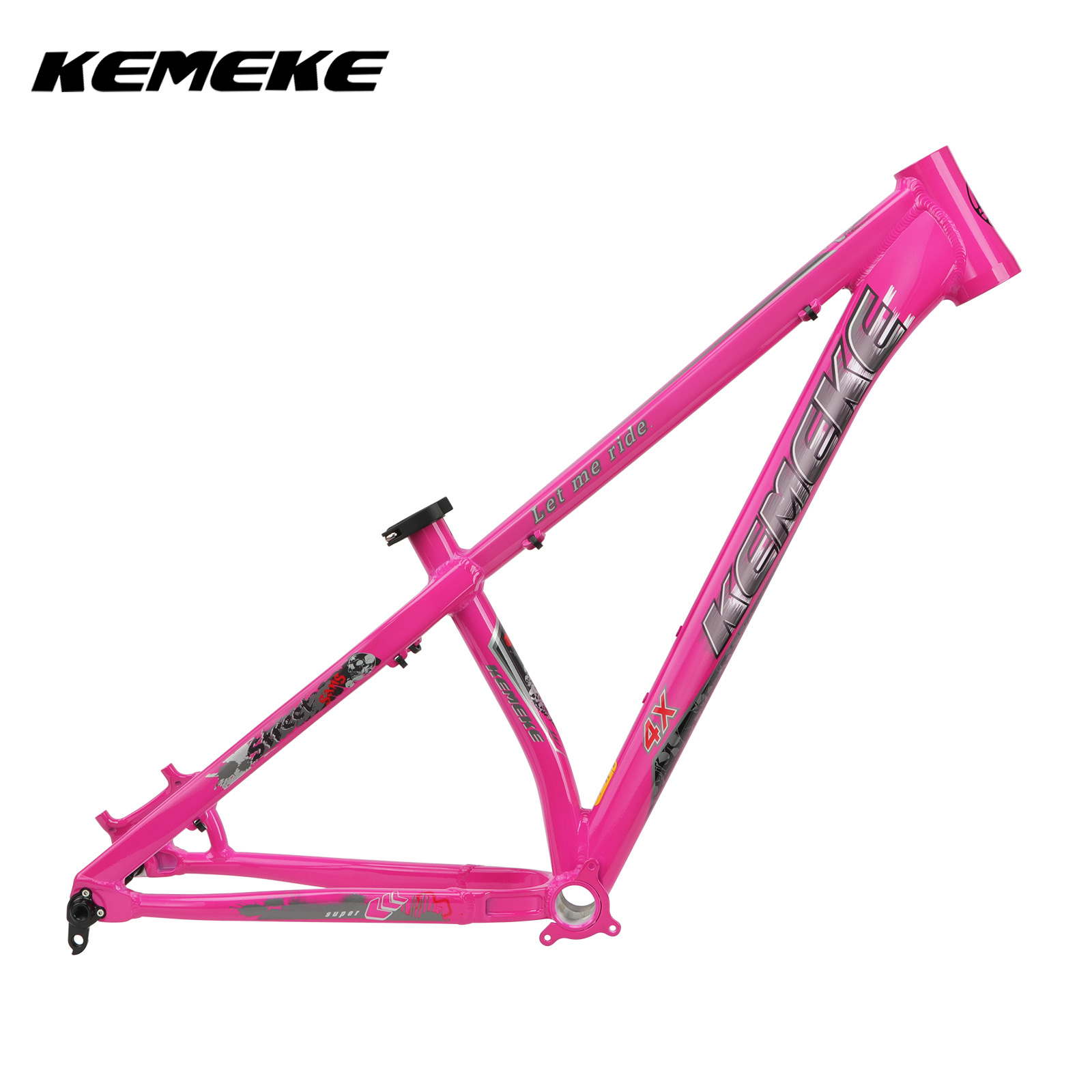 Marco de pendiente de tierra KEMEKE 26/27.5 pulgadas de cola dura 4X paquete volador todoterreno AM bicicleta de montaña BOOST marco de freno de disco de eje de barril