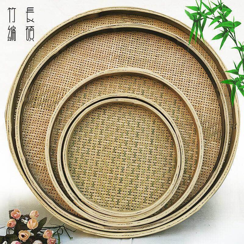 Dustpan weave Bamboo Nonporous Bamboo sieve Bamboo plaque household Drying Bamboo Products painting decorate