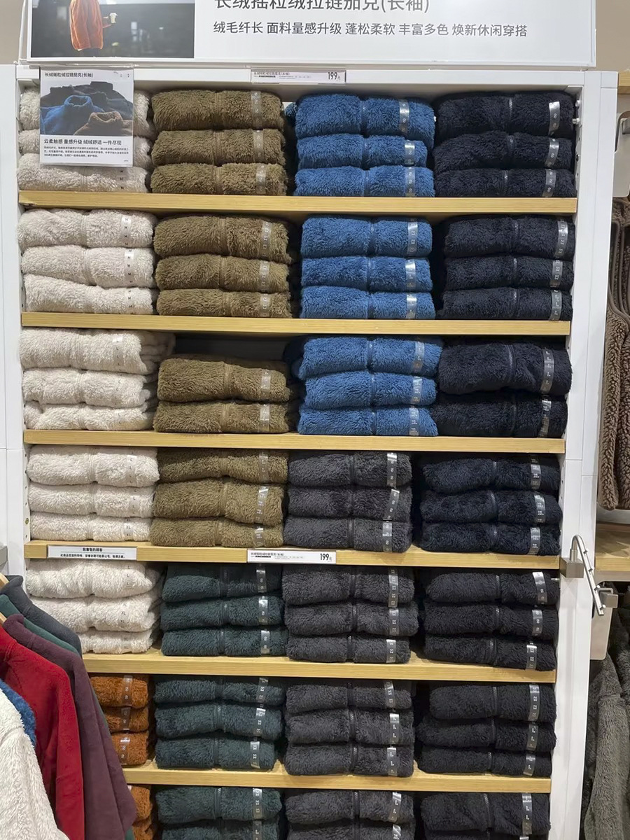 Hombres/mujeres de lana larga fleece cremallera chaqueta de manga larga chaqueta Otoño e Invierno felpa superior SY450198