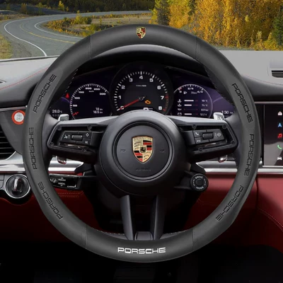 Taycan 911 Maca Carbon Fiber – Steering wheel cover - exclusively-for-porsche-black-high-quality-nappa-leather-default