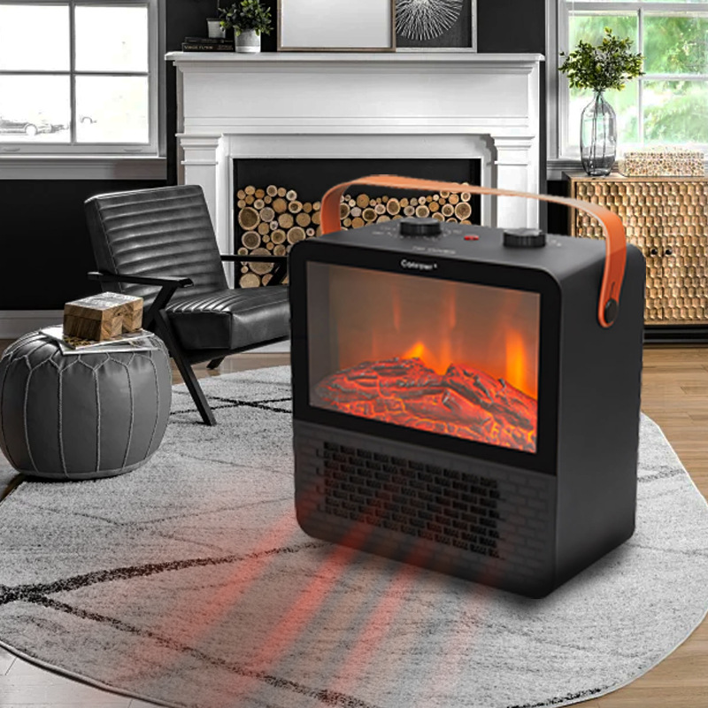 Tablas de escritorio de oficina domésticas transfronterizas, calentadores eléctricos, chimeneas pequeñas, simulación de ahorro de energía, calentadores de llama 3D